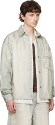 Won Hundred Blue Maza Printed Denim Shirt