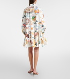 Camilla Printed embellished cotton minidress
