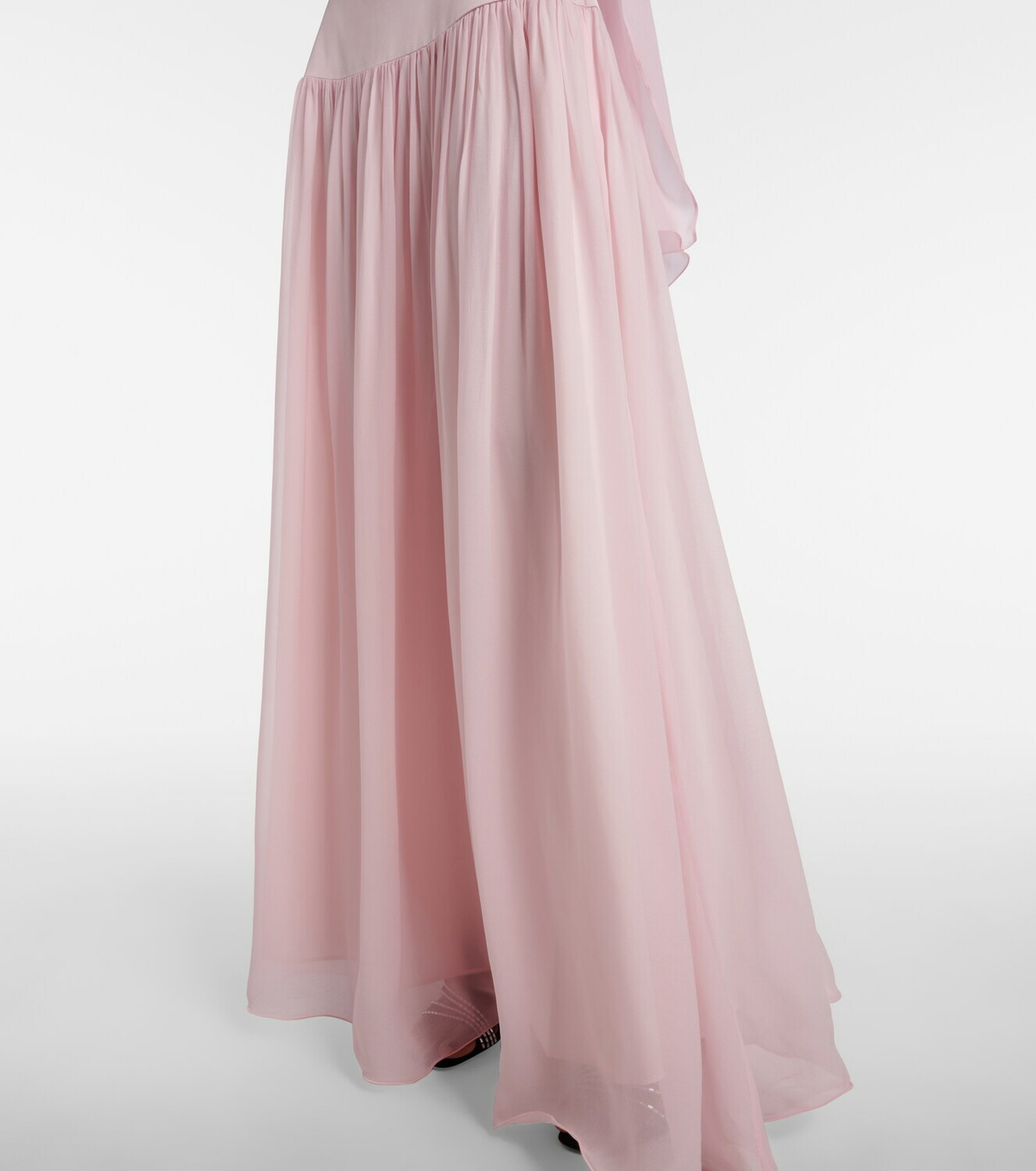 Posse Solene high-rise mesh maxi skirt