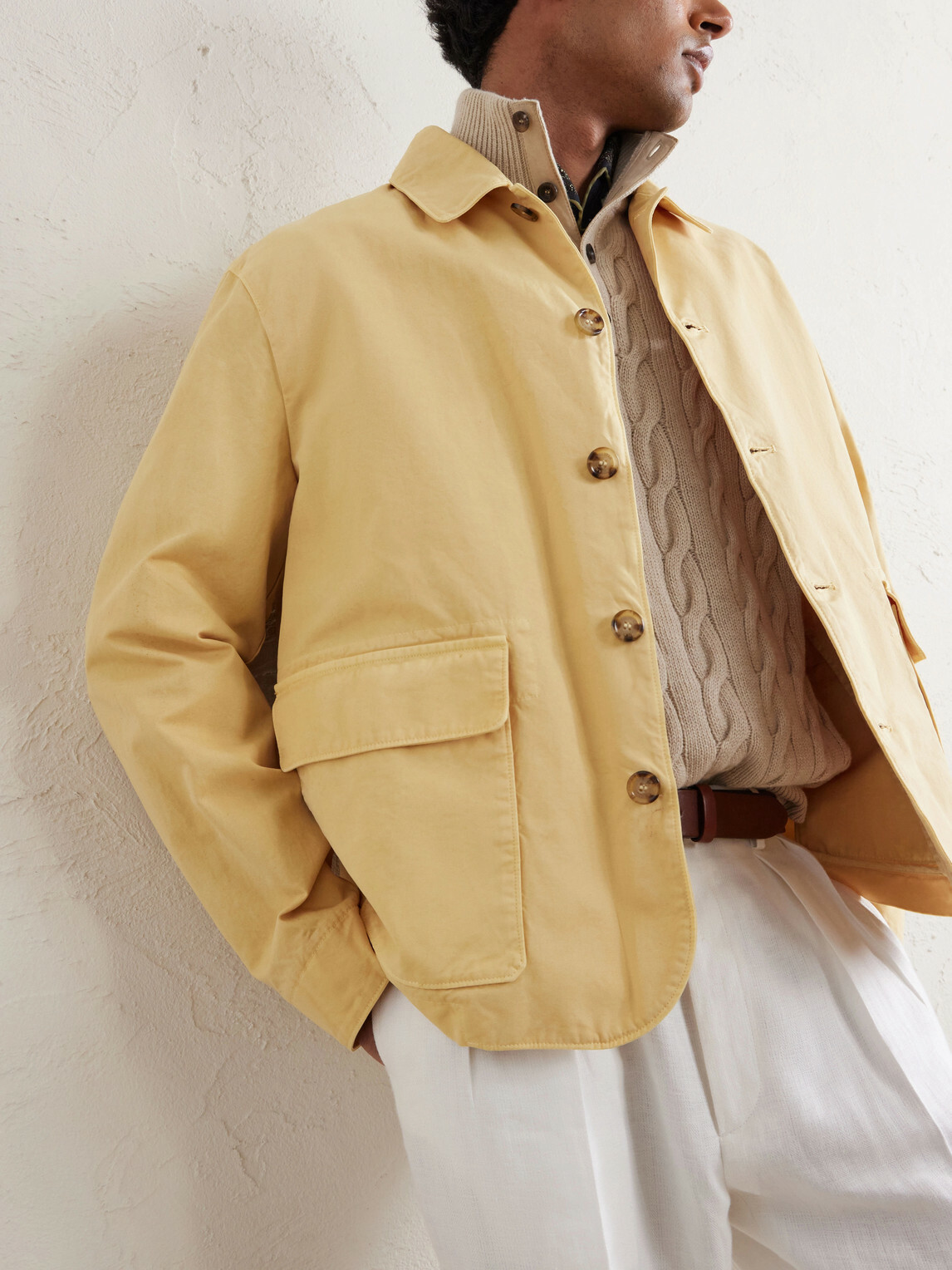 Valstar - Cotton-Canvas Field Jacket - Yellow Valstarino