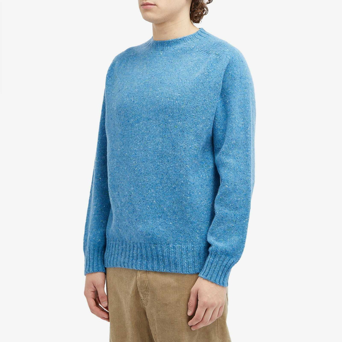 Howlin by Morrison Men's Howlin' Terry Donegal Jumper in Blue Fantasy