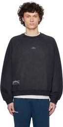 AAPE by A Bathing Ape Black Main Crewneck Sweatshirt