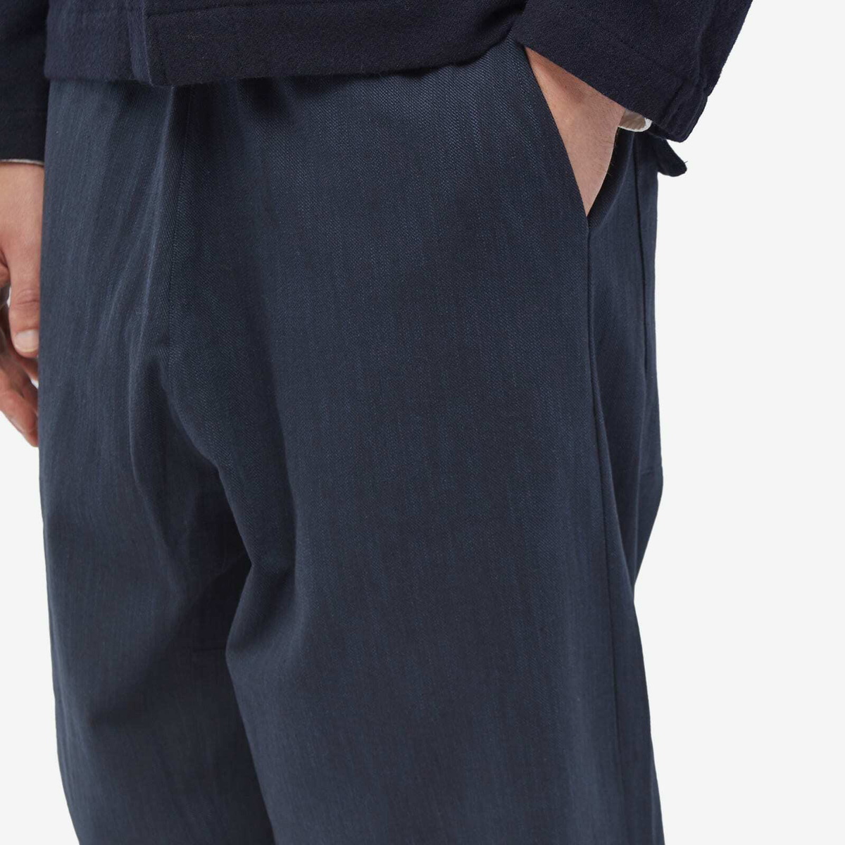 Universal Works Men's Kyo Cotton Braga Pant in Navy Universal Works