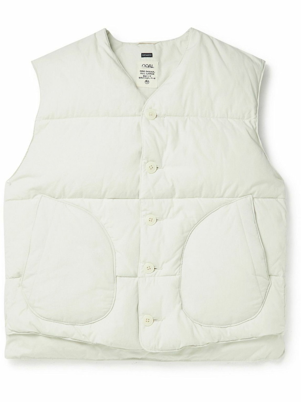 Photo: nanamica - Quilted Cotton-Blend Down Gilet - White