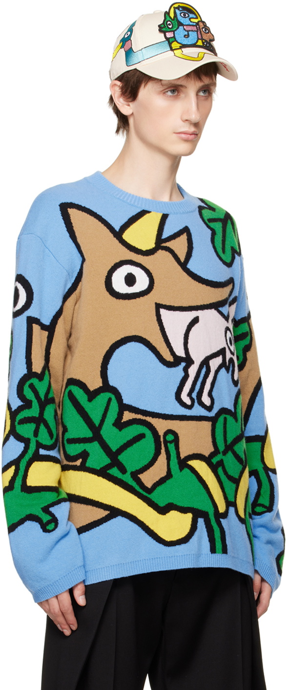Walter Van Beirendonck Blue Wisdom Sweater