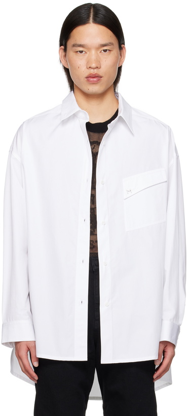 Photo: Mugler White Oversized Shirt