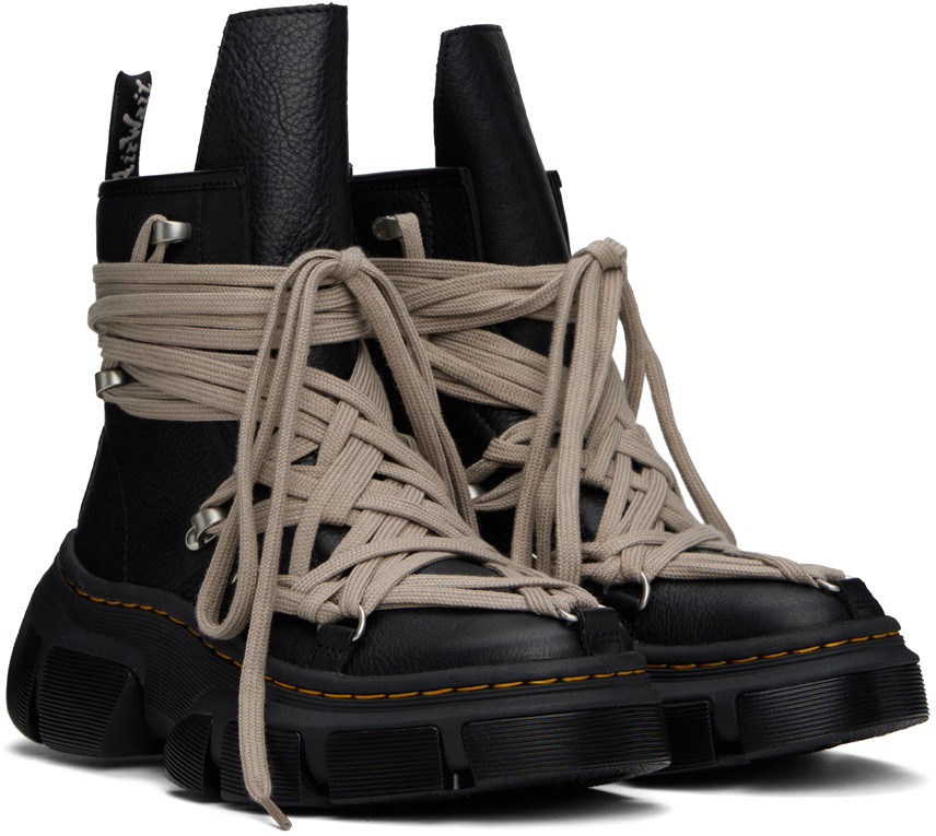 Rick Owens Black Dr. Martens Edition 1460 DMXL Mega Lace Boots