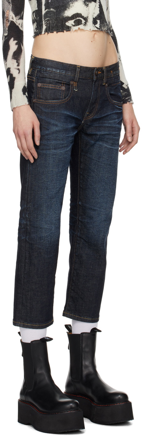 R13 Indigo Boy Straight Jeans R13