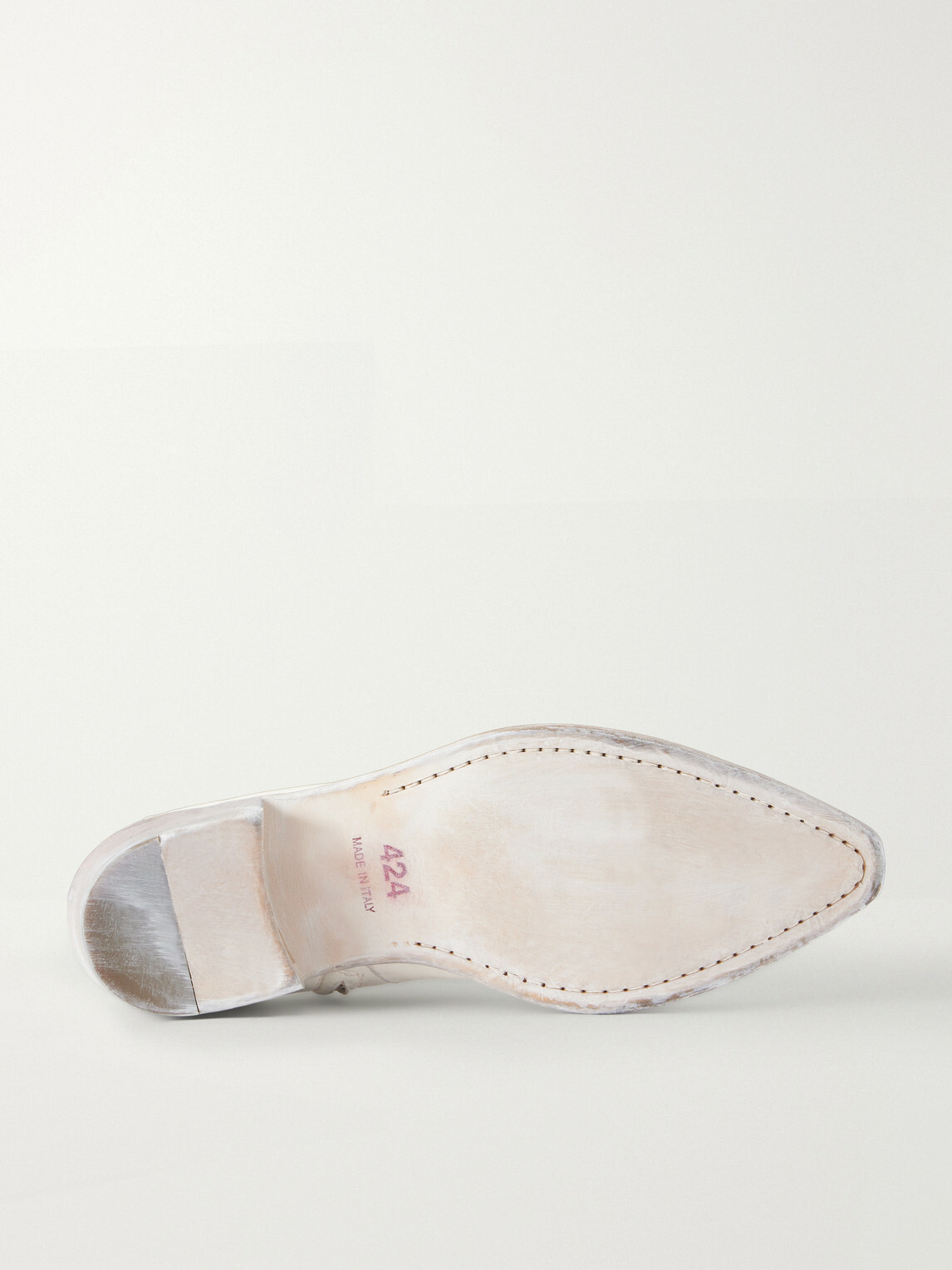 424 - Leather Boots - White