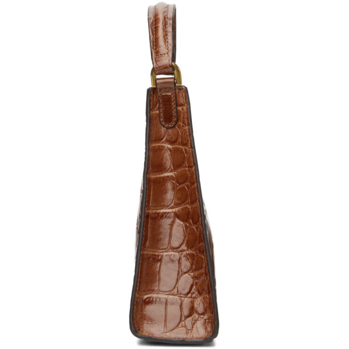 Staud Tan Croc Mini Rey Bag Staud