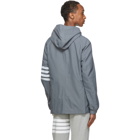 Thom Browne Grey Ripstop Unconstructed 4-Bar Jacket