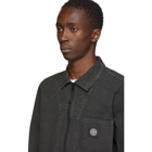 Stone Island Black Hemp Overshirt Jacket