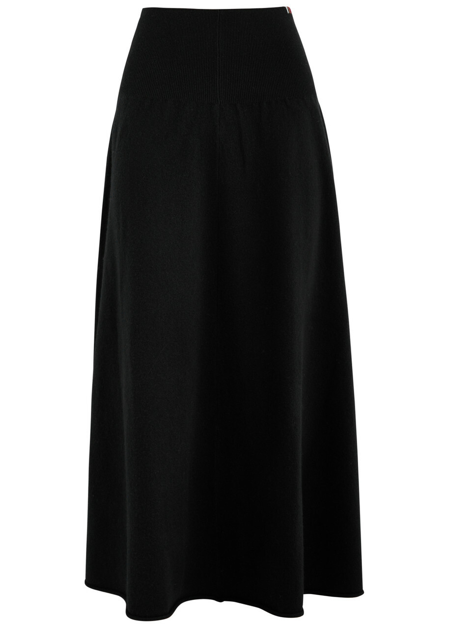 Extreme Cashmere N°388 Ease Cashmere-blend Midi Skirt - Black - One Size