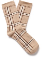 Malbon Golf - Tradition Checked Cotton-Blend Golf Socks