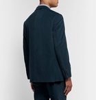 Canali - Navy Kei Slim-Fit Stretch-Cotton Corduroy Blazer - Blue