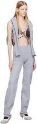 Sinéad O’Dwyer Blue Ribbed Lounge Pants