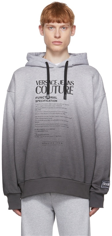 Photo: Versace Jeans Couture Gray Cotton Hoodie