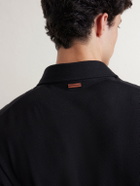 Zegna - Cotton-Jersey Polo Shirt - Black