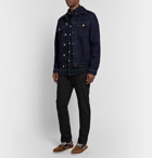 J.Crew - Secret Wash Slim-Fit Button-Down Collar Checked Stretch-Organic Cotton Shirt - Blue