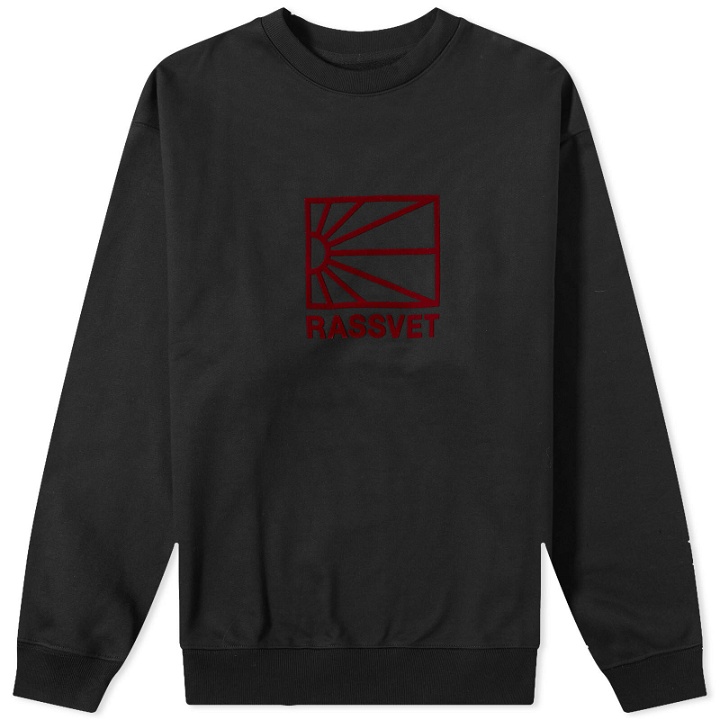 Photo: PACCBET Men's Sun Logo Crew Sweatshirt in Black