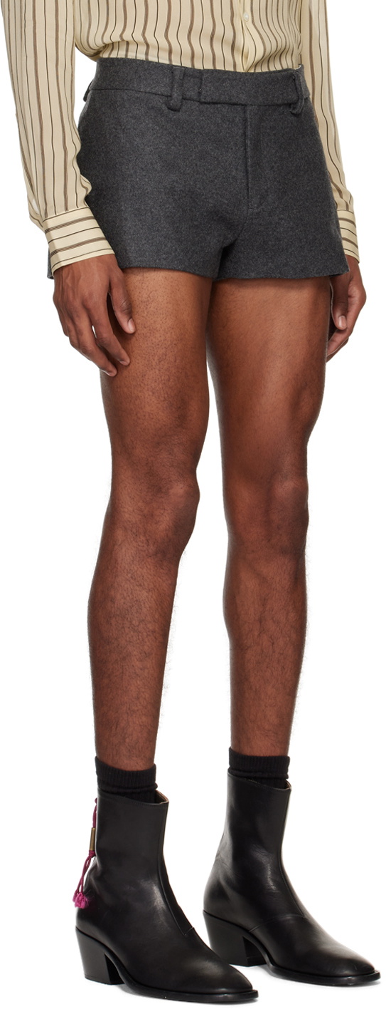 Maximilian Davis Gray Drayton Shorts