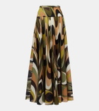 Pucci Onde cotton muslin maxi skirt