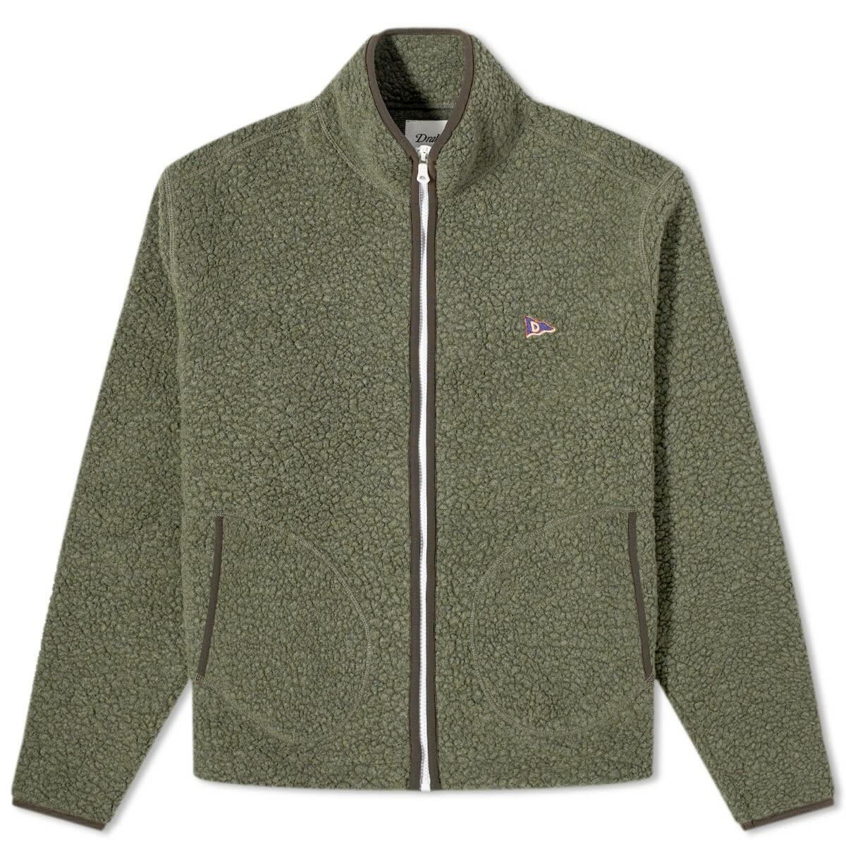 Photo: Drake's Men's Boucle Wool Fleece Jacket in Olive
