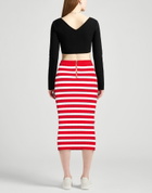 Balmain Womens Midi skirt in Red
