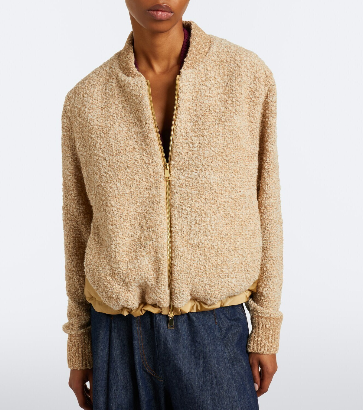 Moncler Padded bouclé cardigan