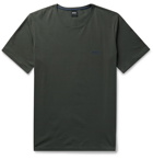 Hugo Boss - Slim-Fit Logo-Embroidered Stretch-Cotton Jersey T-Shirt - Green