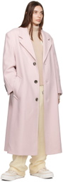 AMI Alexandre Mattiussi Pink Oversized Coat