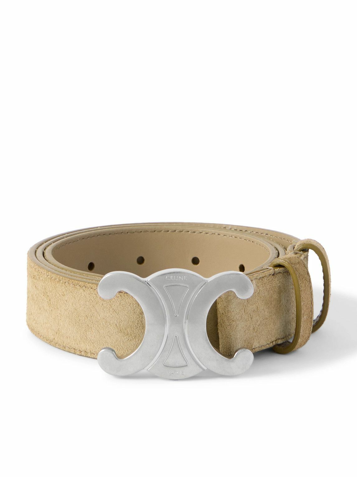 CELINE - 3cm Suede Belt - Neutrals