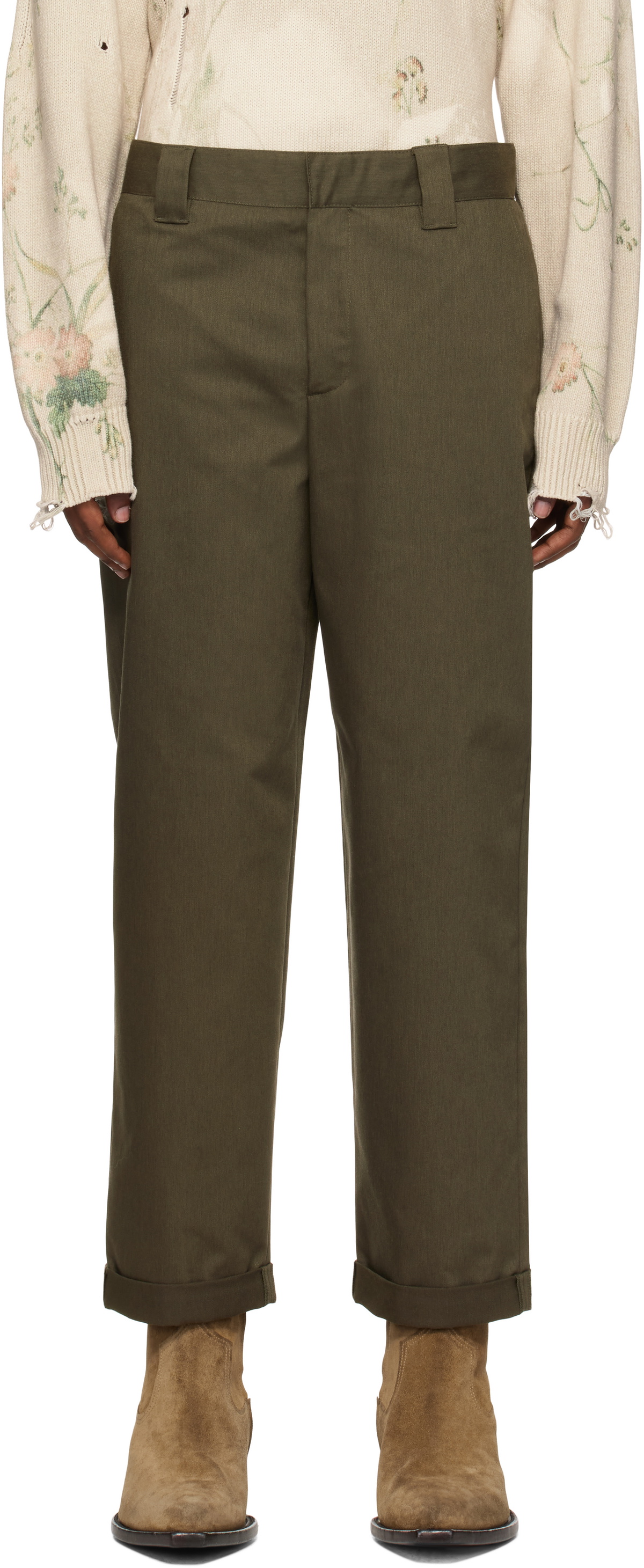Golden Goose Khaki Golden Collection Trousers