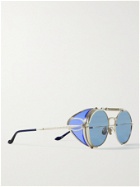 MATSUDA - Round-Frame Titanium Sunglasses with Side Shield