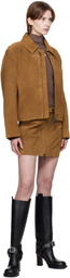Holzweiler Tan Cia Suede Leather Jacket