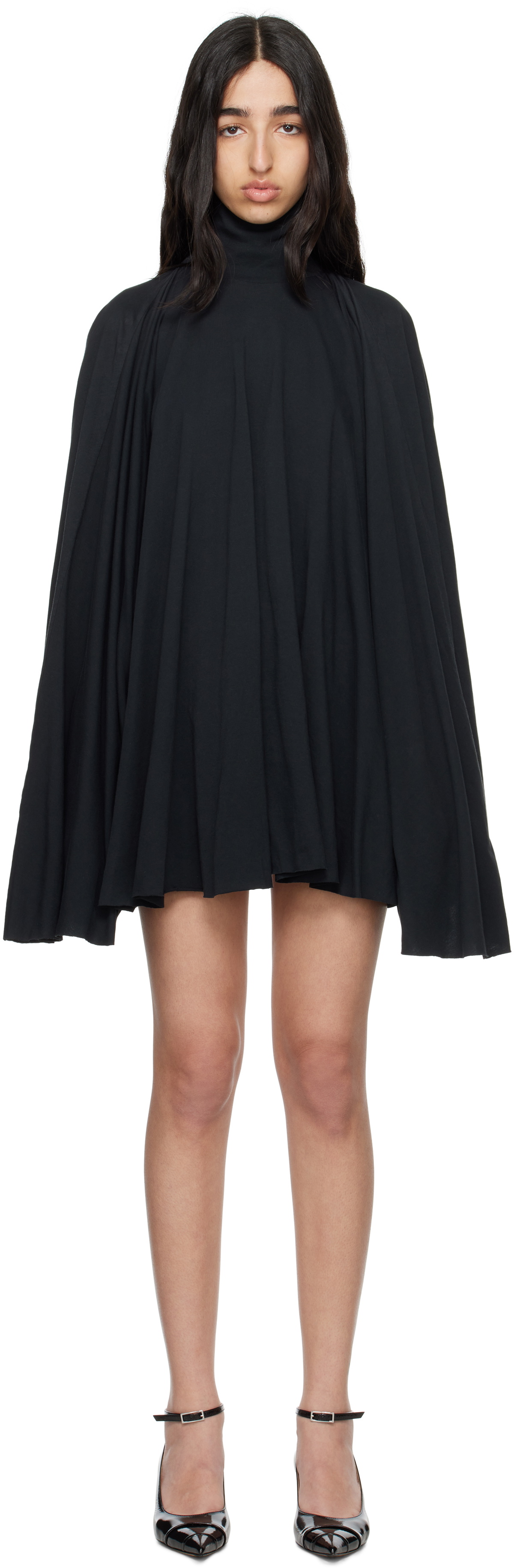 balmain paris black dress Balmain Maxi Zip Leather Dress Dresses Black main image 1