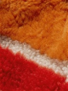 Marni - Striped Shearling Hooded Jacket - Brown
