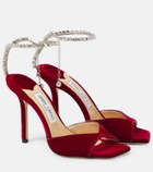 Jimmy Choo - Saeda 100 velvet sandals