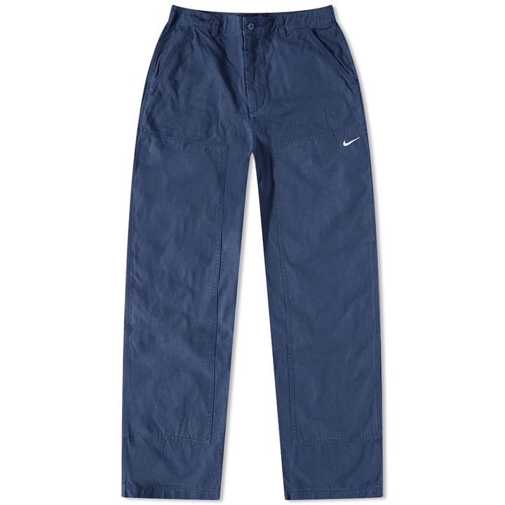 Photo: Nike Men's Double Knee Pant in Midnight Navy/White