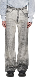 CAMPERLAB Gray Paint Print Jeans