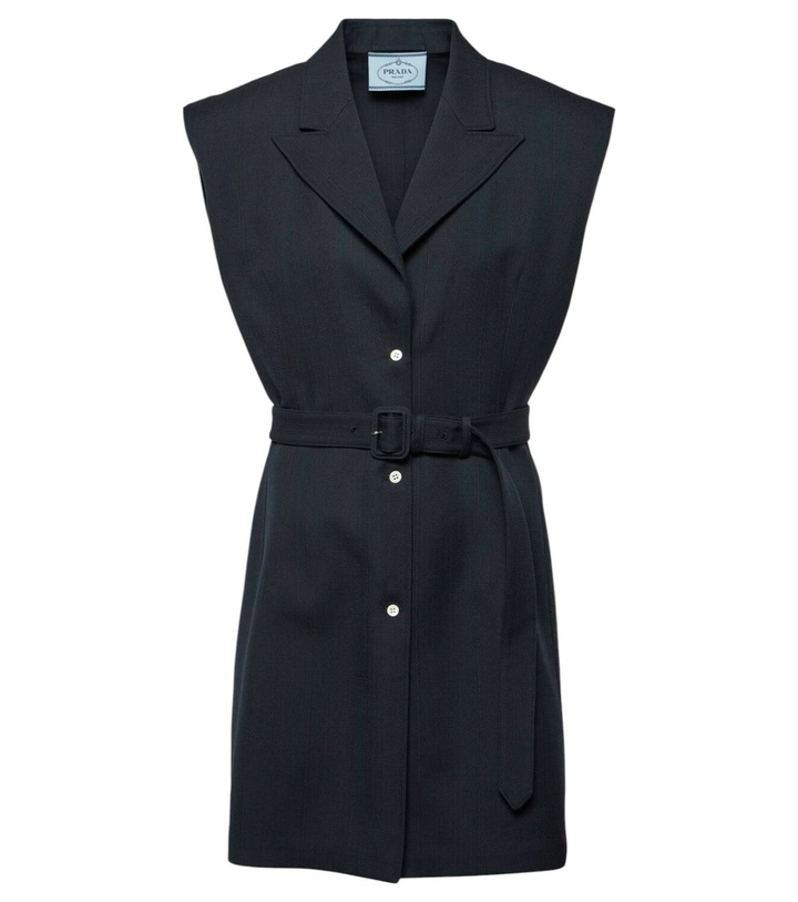 Photo: Prada Pinstripe oversized virgin wool vest
