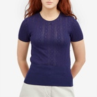 JW Anderson Women's Pointelle Cap Sleeve Top in Navy