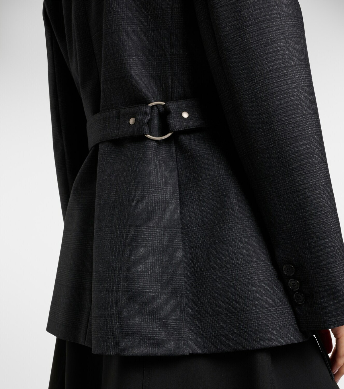 Loewe Prince of Wales check wool wrap blazer