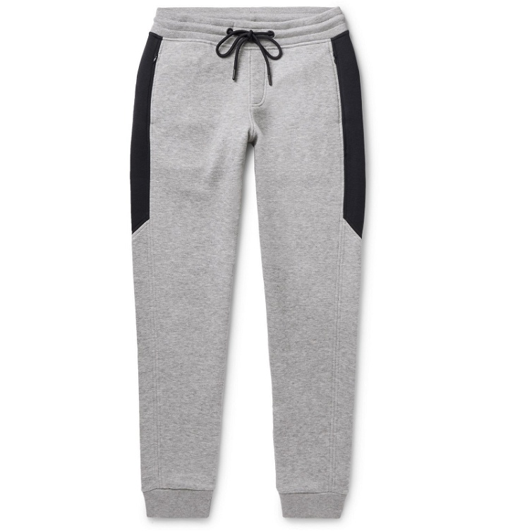 Photo: Orlebar Brown - Cuthbert Slim-Fit Tapered Mélange Cotton-Blend Jersey Sweatpants - Gray
