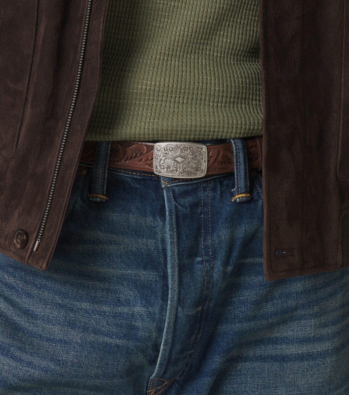 RRL Coleman leather belt
