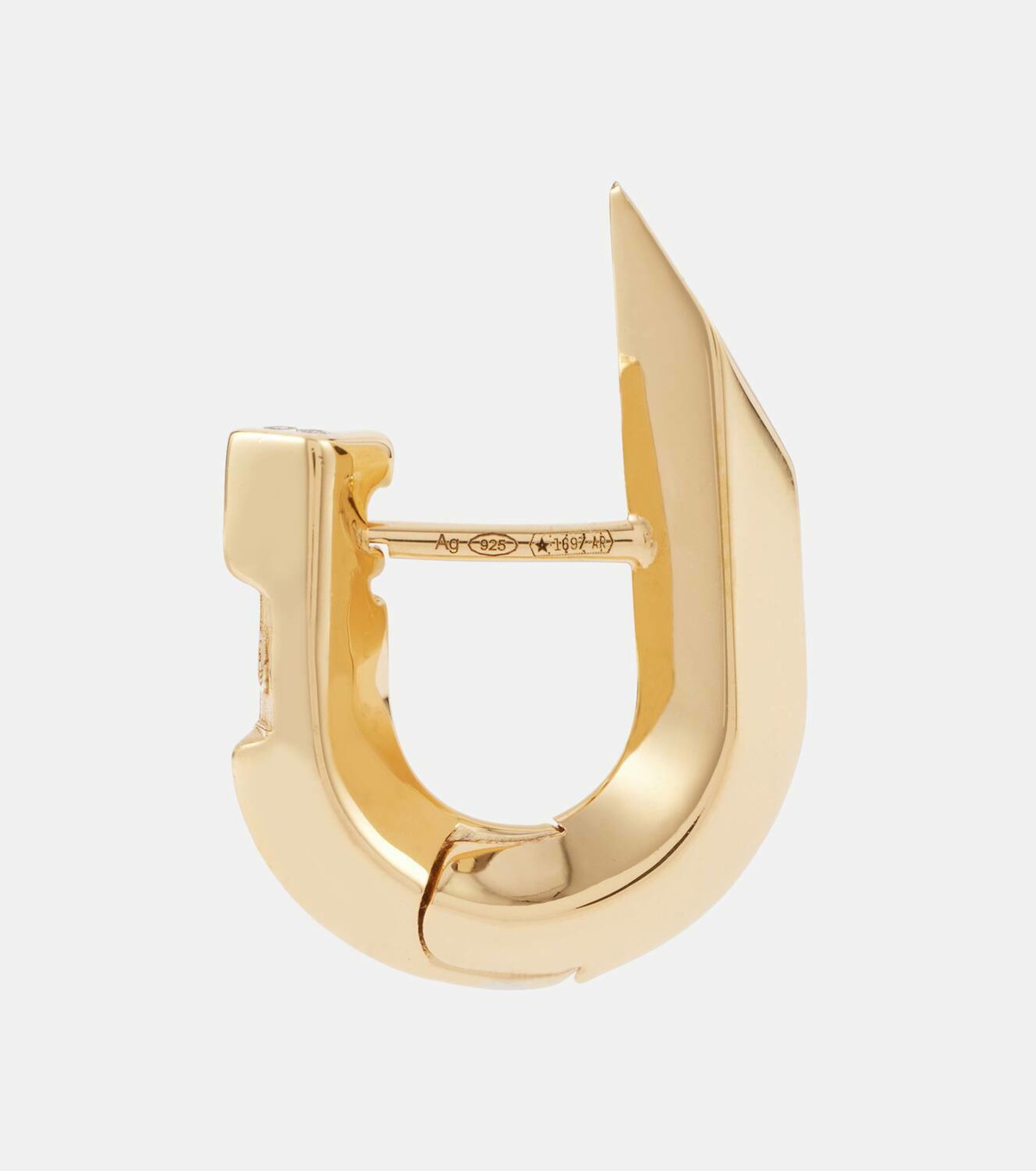 Burberry Hollow Spike gold-plated sterling silver earrings