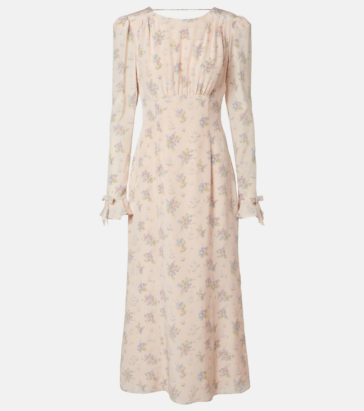 Alessandra Rich Floral open-back silk midi dress
