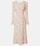 Alessandra Rich Floral open-back silk midi dress