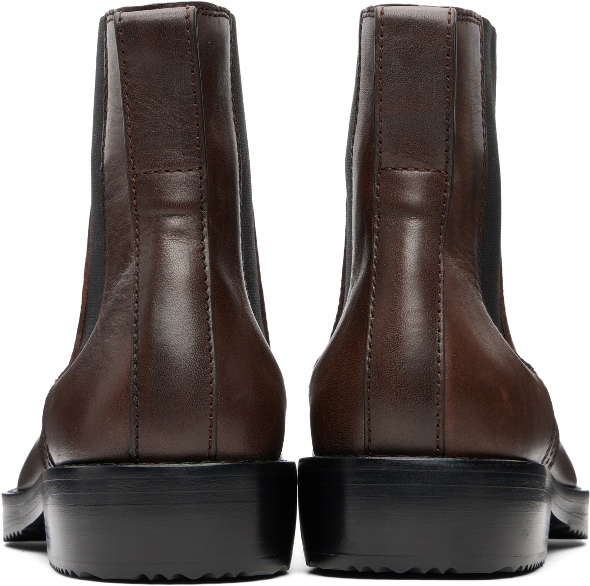 Dries Van Noten Brown Leather Chelsea Boots
