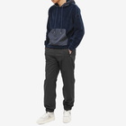 Moncler Men's Fleece Popover Hoody in Navy